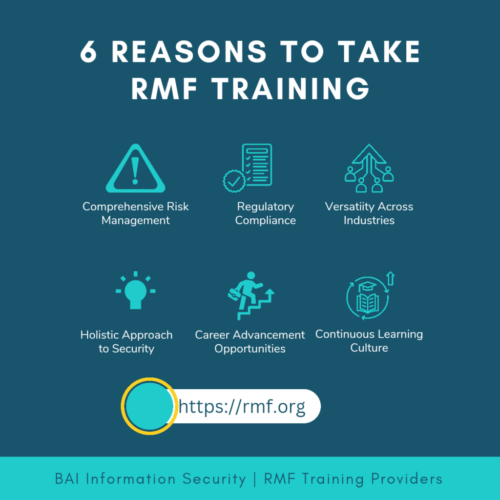 Graphic Describes 6 Reasons to Take RMF Training